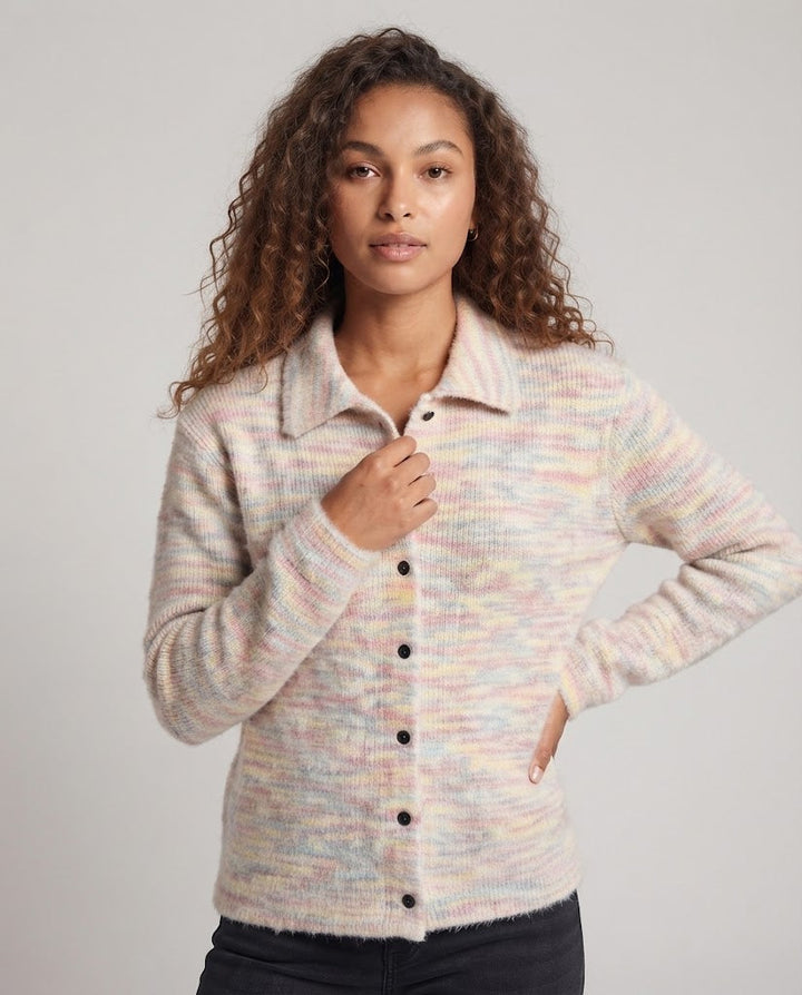 Women's Fashion Cardigan with Colorful Pattern Mune Fashion
