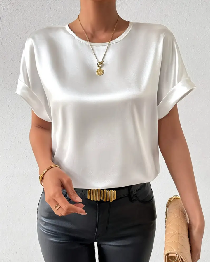 Mune Fashion | T-Shirt Round Neck Satin Smooth