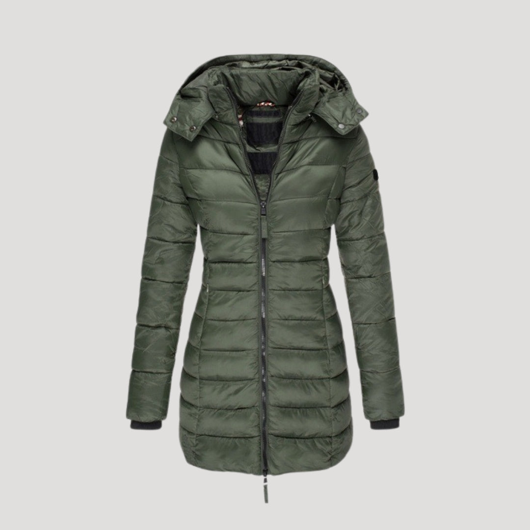 Mune | Women's long padded winter coat with hood puffer jacket