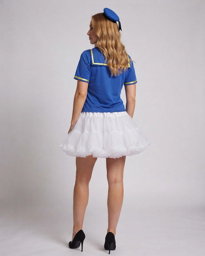 Women's costume in nostalgic schoolgirl style with flared tulle skirt Mune Fashion