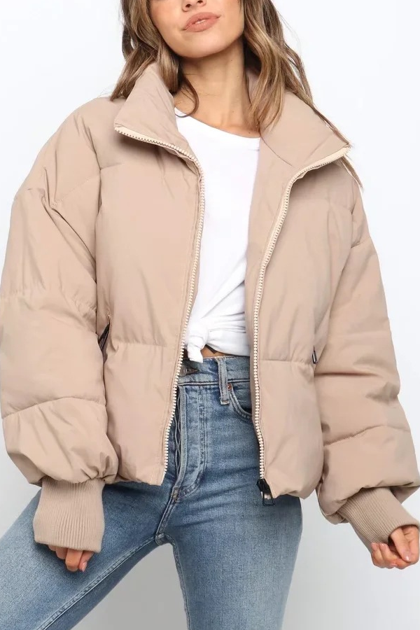 Mune | Collar Zipper Pocket Thick Warm Cotton Jacket