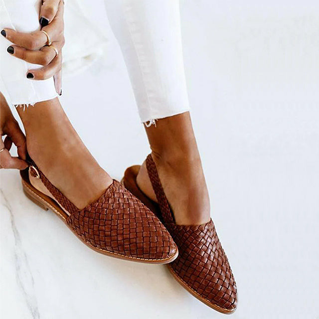 Vintage braided lace flats