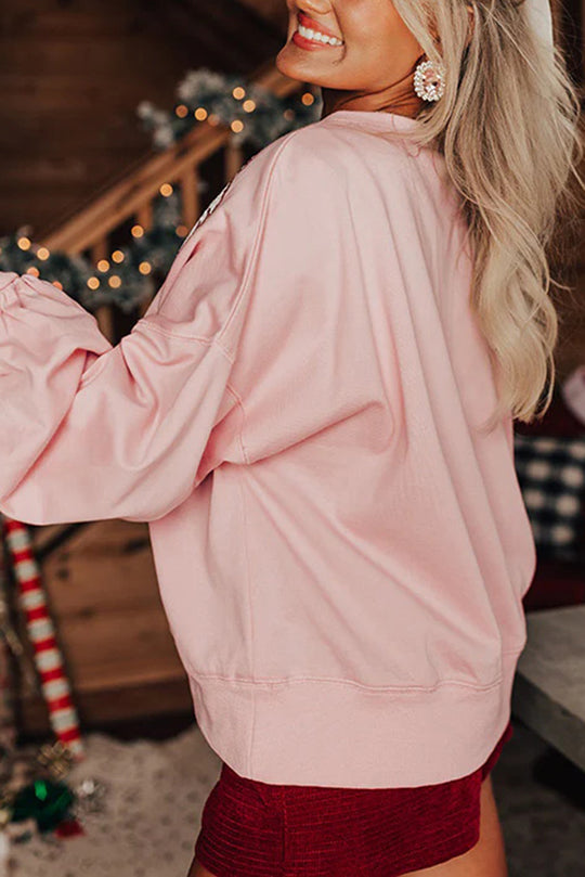 Mune | Santa Claus Sequins Casual Loose Sweatshirt
