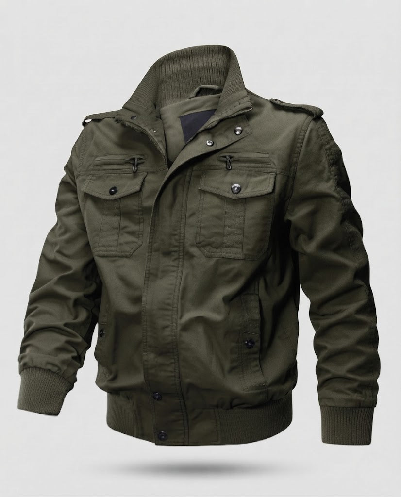 Men's Thermo Utility Blouson made of robust canvas with Sherpa inner lining Mune Fashion