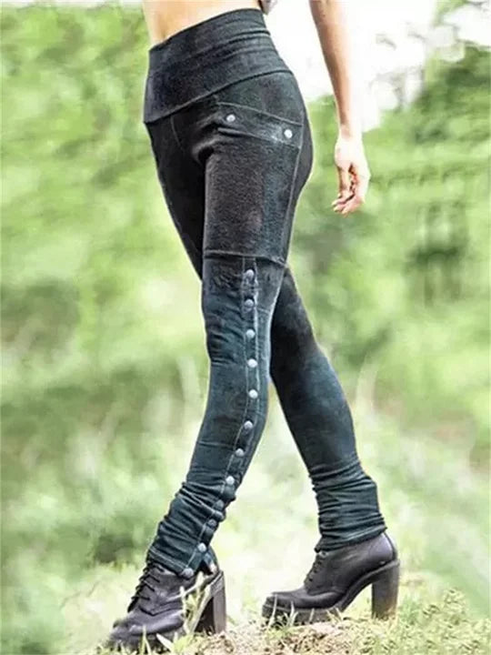 Mune | Leggings with Faded Button