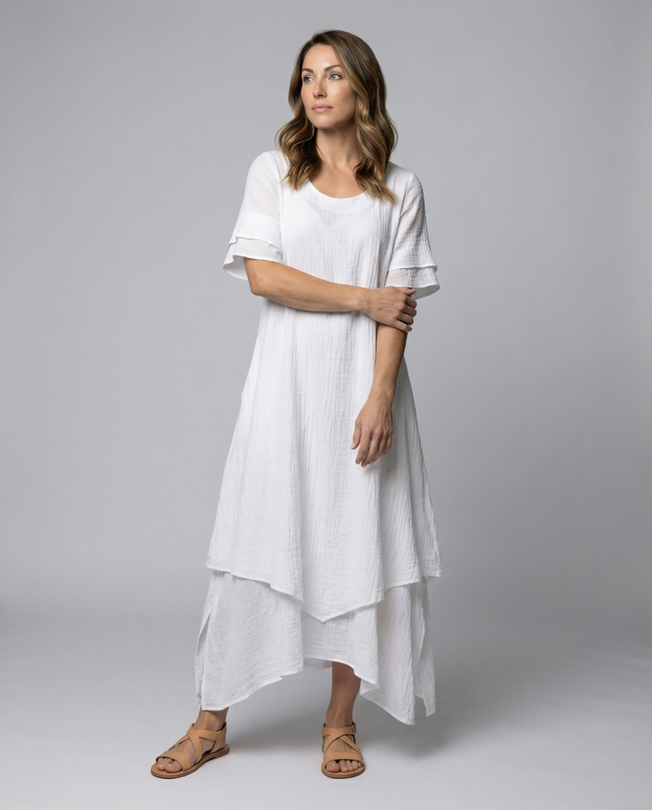 Elegant women's slit dress evening