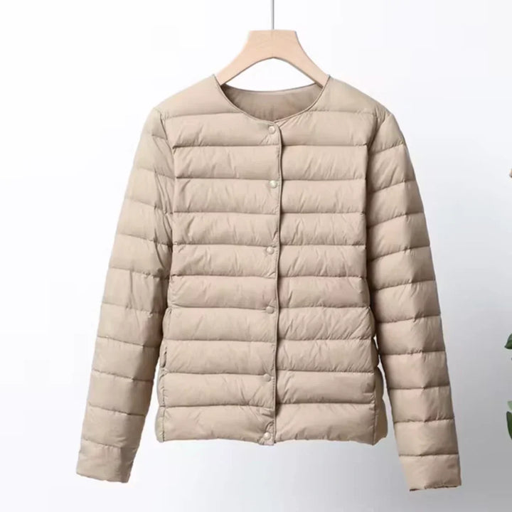 Mune | Down Puffer Ultra Lightweight Slim Fit Button Closure Hip Length
