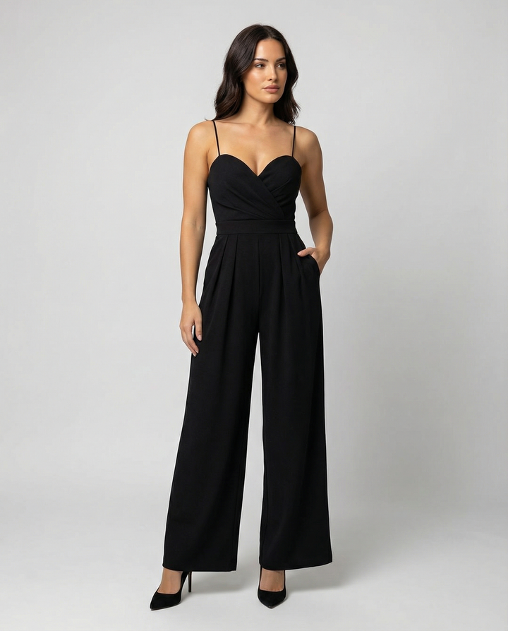 Mune Fashion | Women's Elegant Flowing Jumpsuit with Spaghetti Straps for Festive Occasions