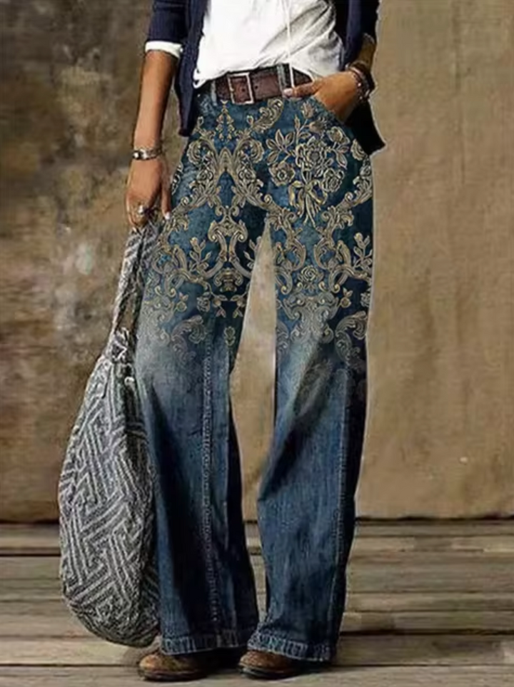 Mune | Printed Cotton Jeans
