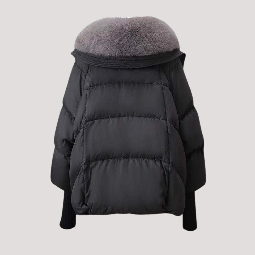 Mune | Women's Snowman Jacket Faux Fur Collar Winter Coat