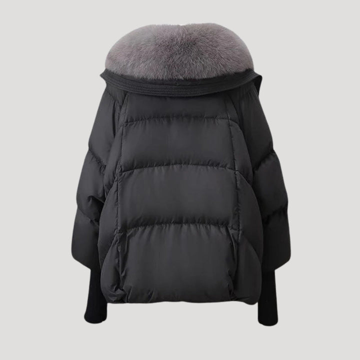 Mune | Women's Snowman Jacket Faux Fur Collar Winter Coat