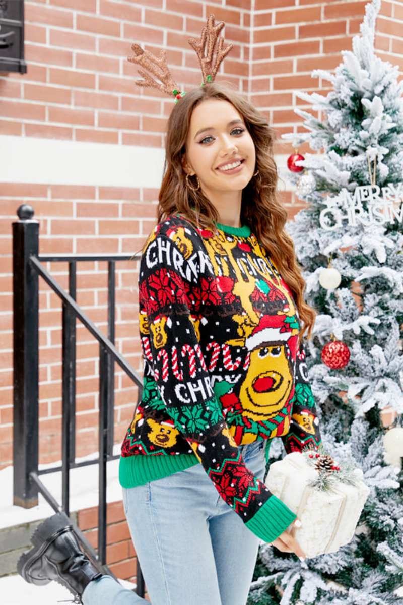 Mune | Christmas Cartoon Reindeer Sweater