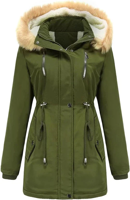 Mune | Longer Coat with Hood Made Of Faux Fur and Fleece Lining