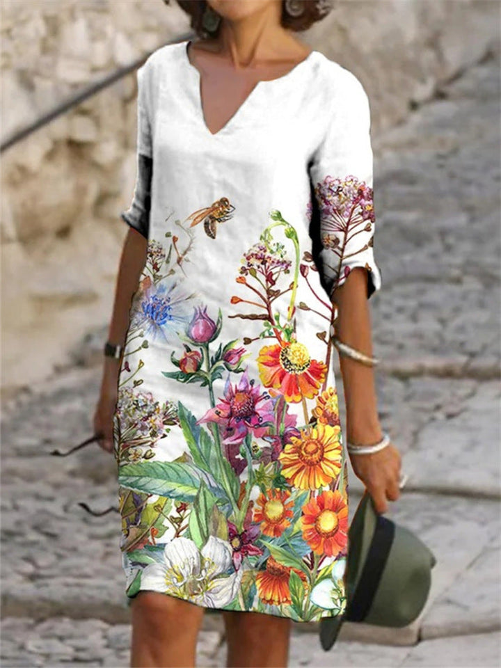 Mune Fashion | Charming Dress With Floral Pattern For Women