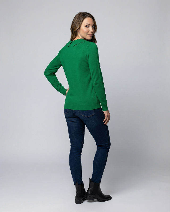 Collar knit sweater women
