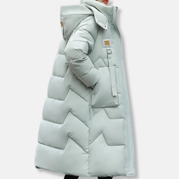 Mune | Plus Size Relaxed Fit Maxi Length High Collar with Hood