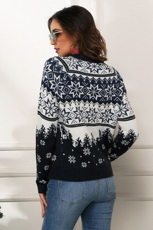 Mune | Snowflake and Truck Print Christmas Sweater