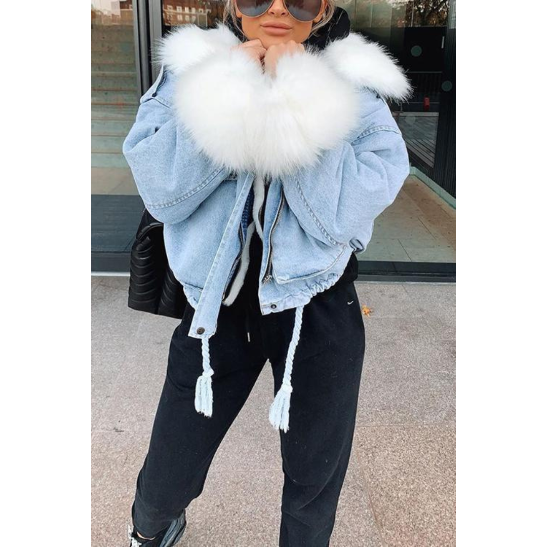 Mune | Winter Jacket Made Of Denim for Women