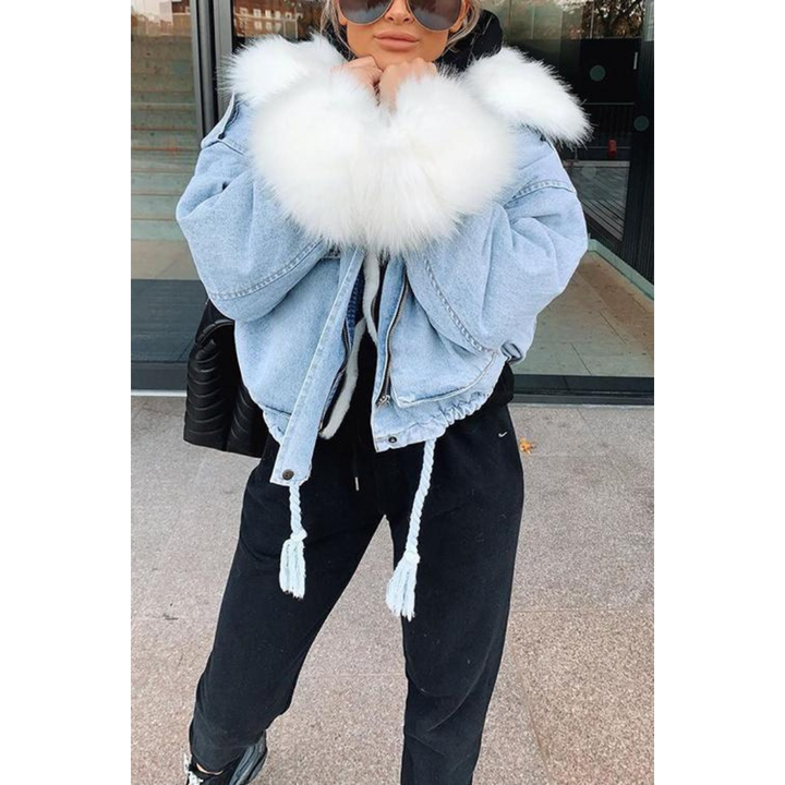 Mune | Winter Jacket Made Of Denim for Women