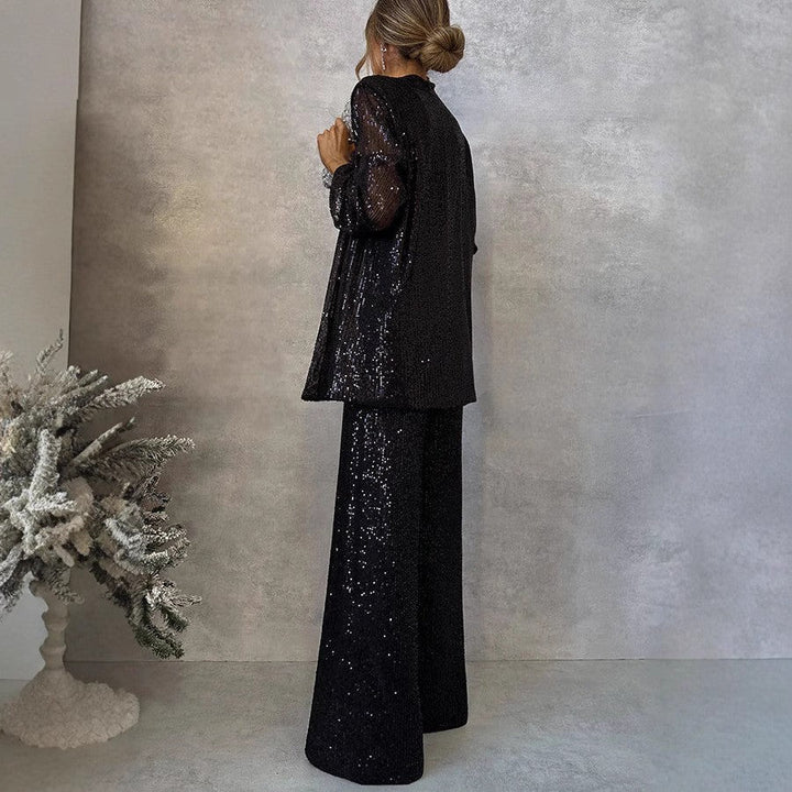 Mune | Trendy Design High-Waist Sequin Suit