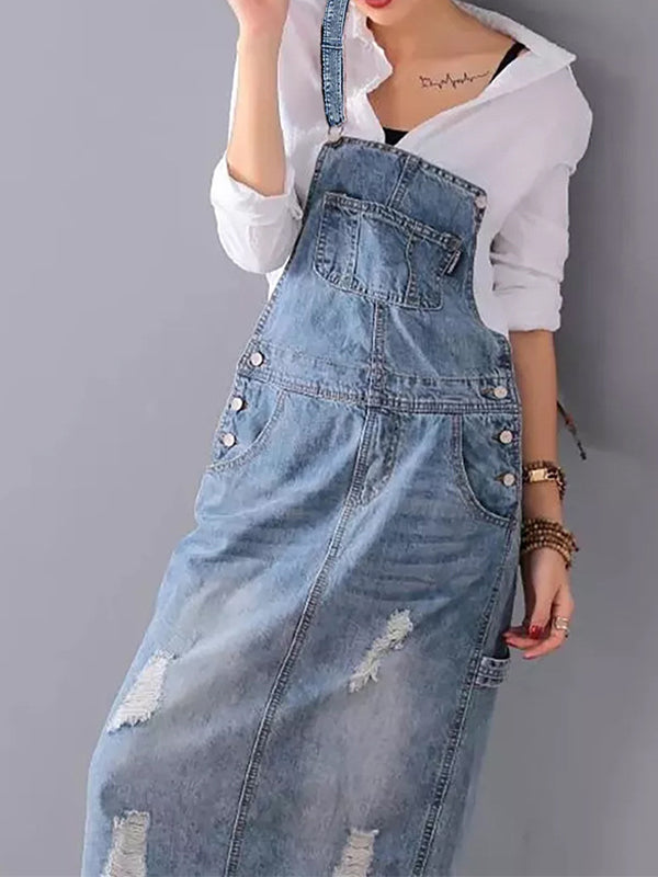 Mune | Casual Denim Spaghetti Dress