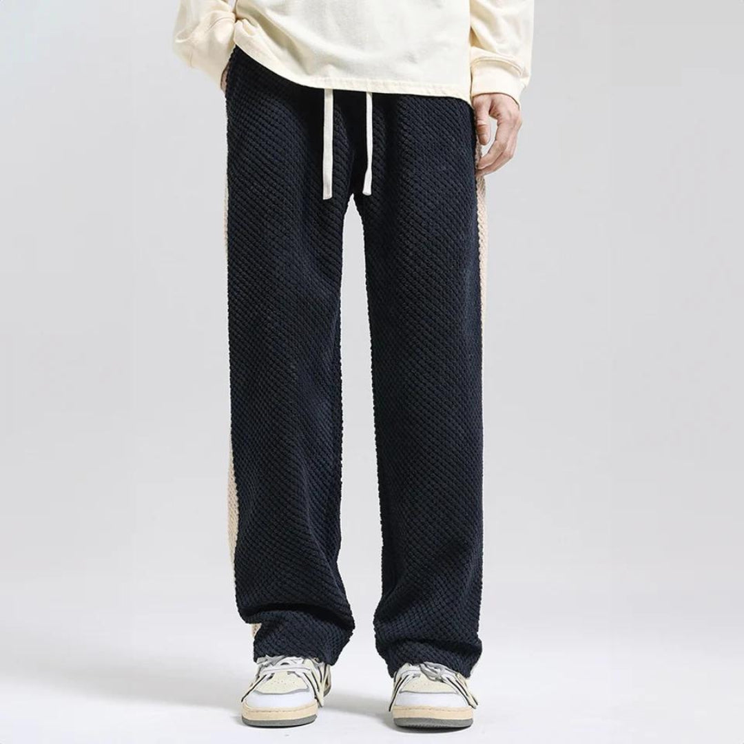Cord Jogging pants with waffle pattern