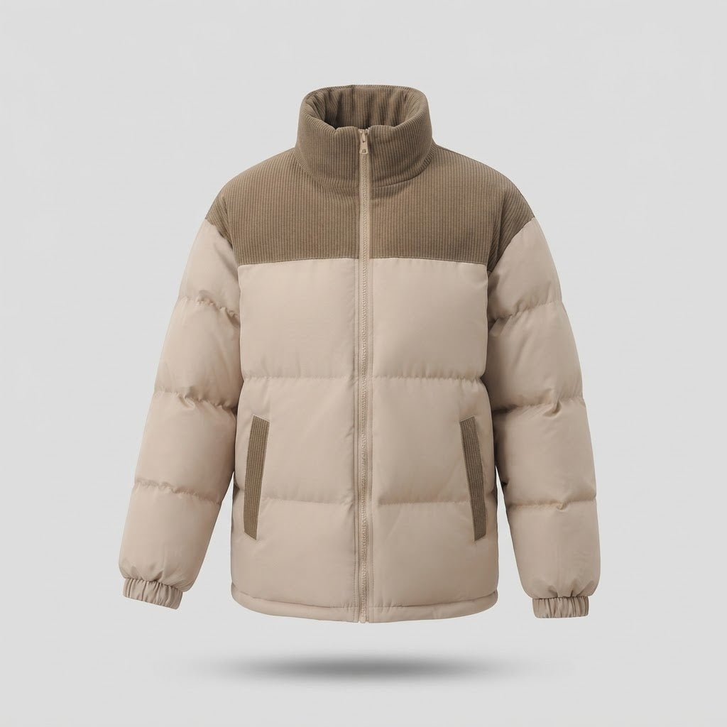 Ladies Fashion Down Jacket with High Collar Mune Fashion