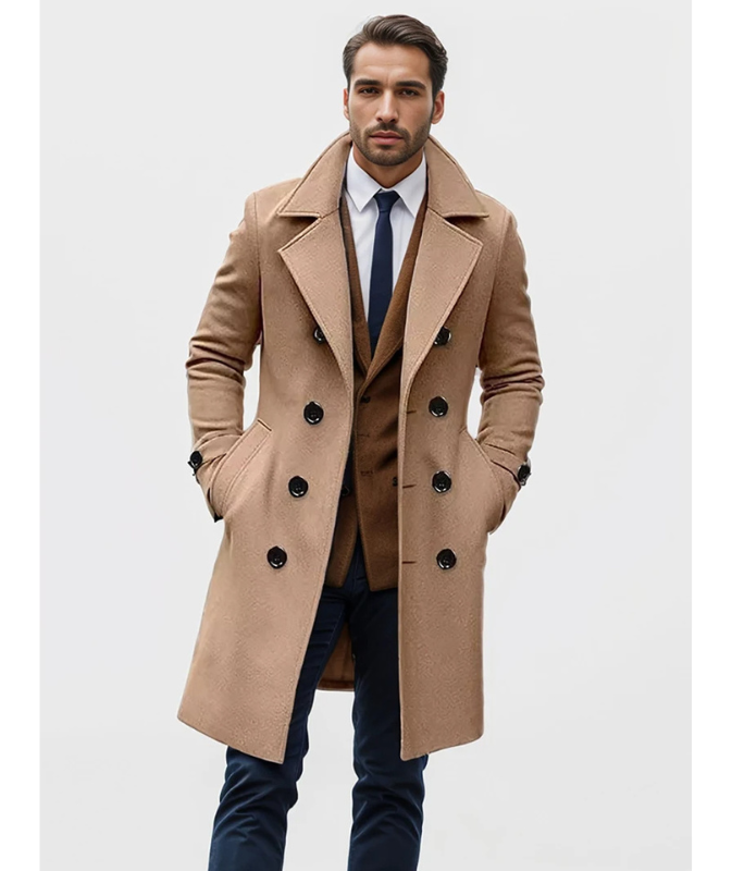 Mune | Elegant Men's Double-Breasted Coat