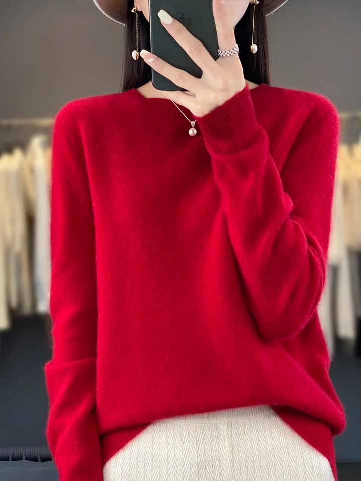 Mune | Cashmere Sweater Women Round Neck Soft and Elegant Knit Sweater