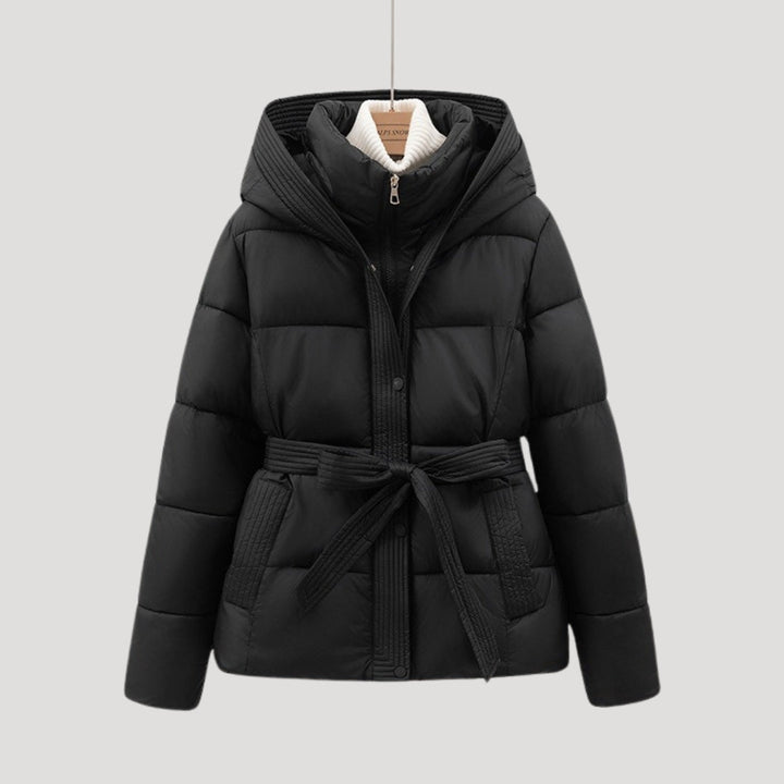 Mune | Women's Winter Puffer Jacket with Hood and Belt