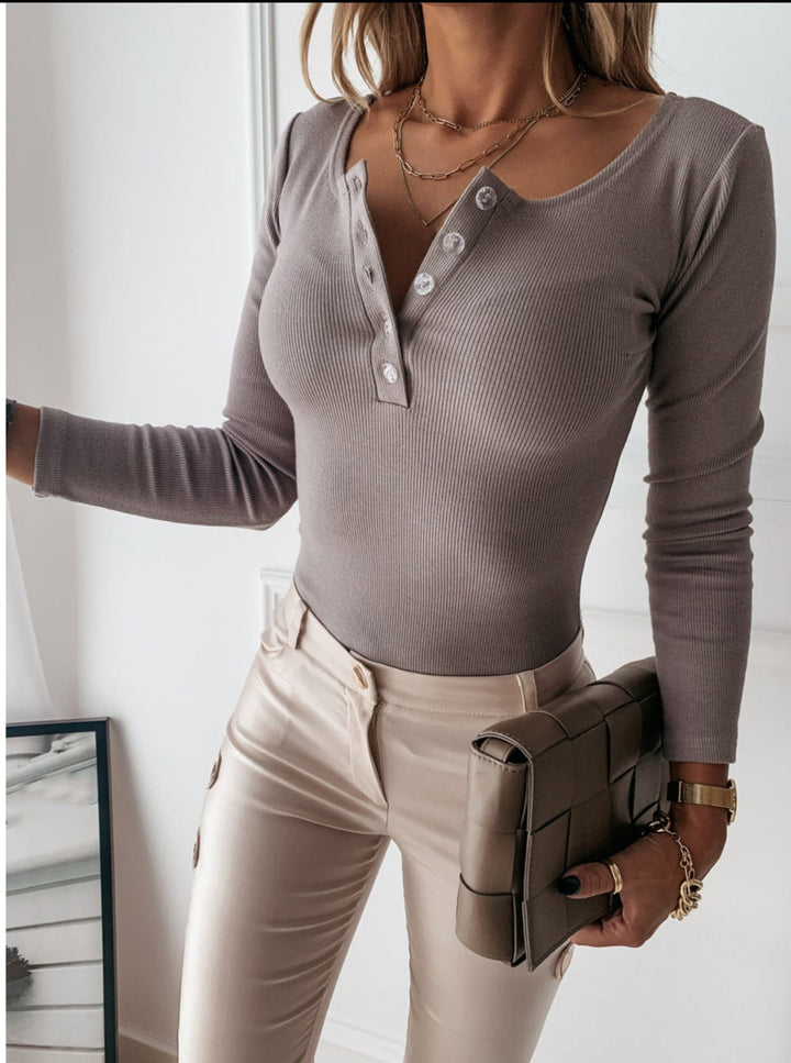 Mune | Carin Ribbed Henley Tee