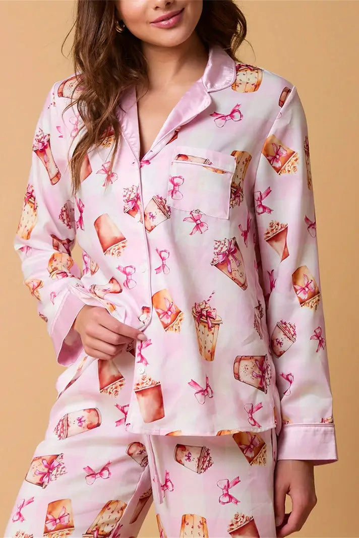 Mune | Christmas Festive Striped Pattern Pajama Set