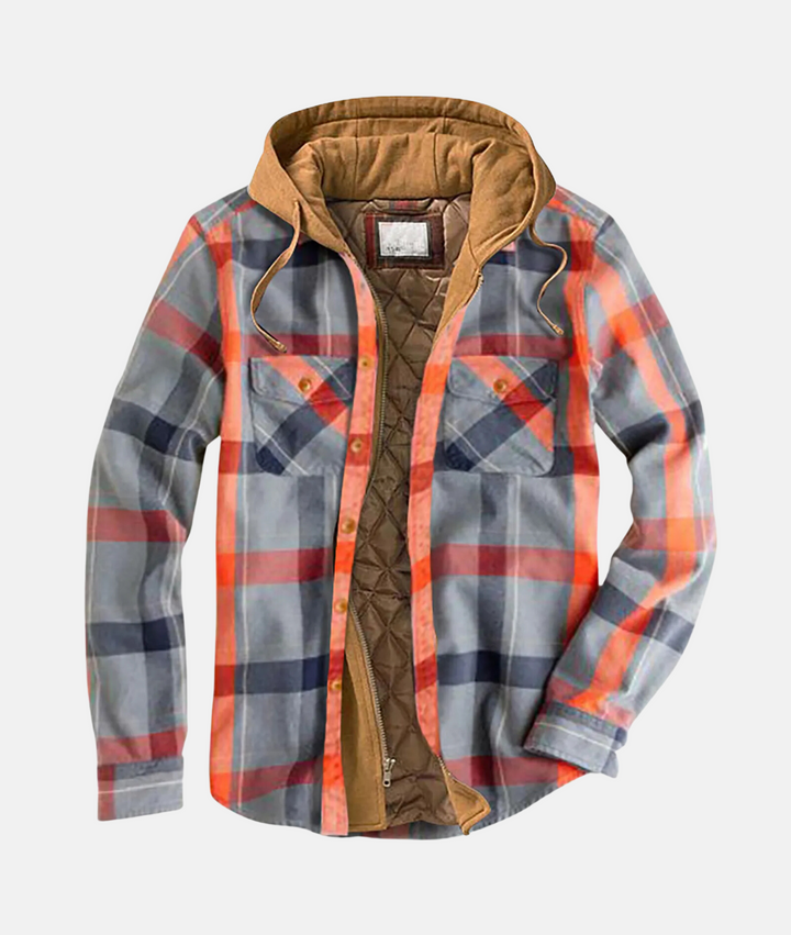 Mune | Checked Flannel Shirt with Hood for Men