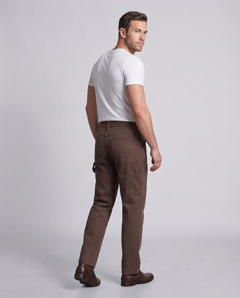 Men's carpenter pants made of sturdy cotton twill with a wide leg Mune Fashion