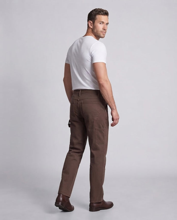Men's carpenter pants made of sturdy cotton twill with a wide leg Mune Fashion