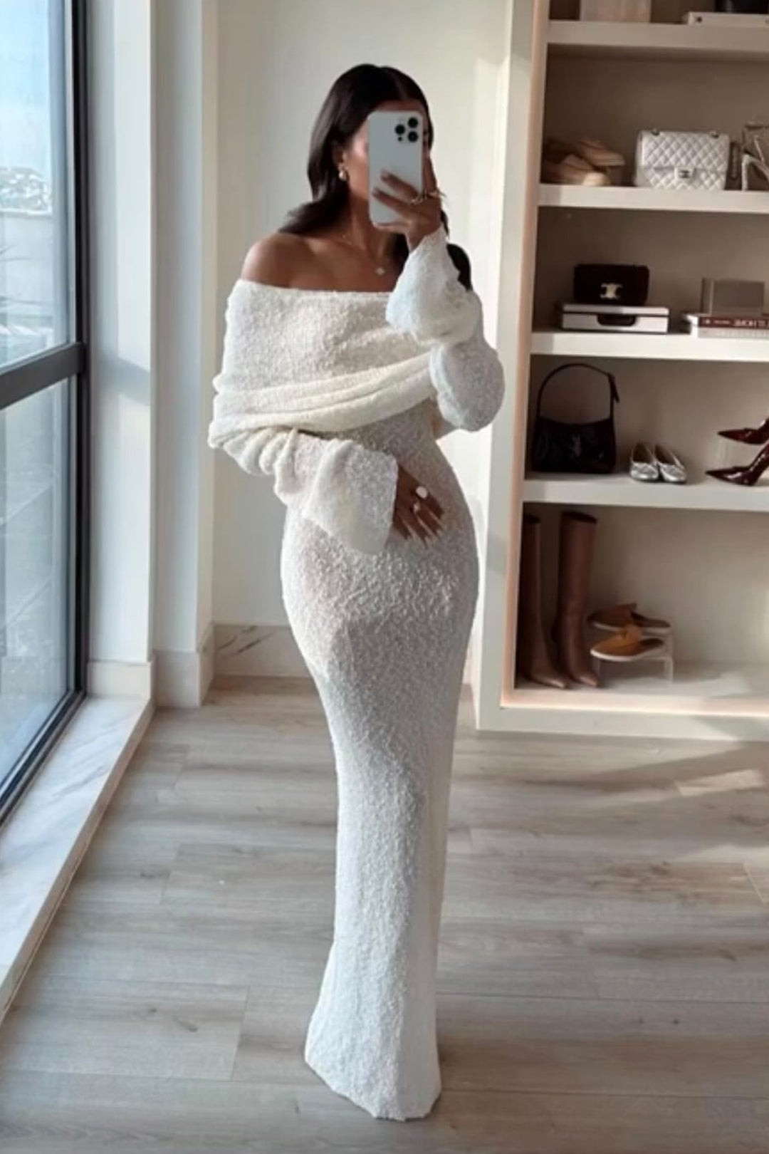 Mune | Maxi Dress In Knit Without Shoulders