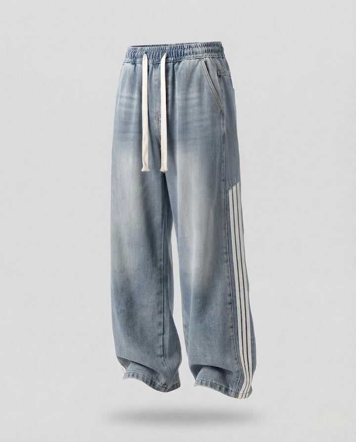 Women's Loose-Fit Jogging Pants with Side Stripes Mune Fashion