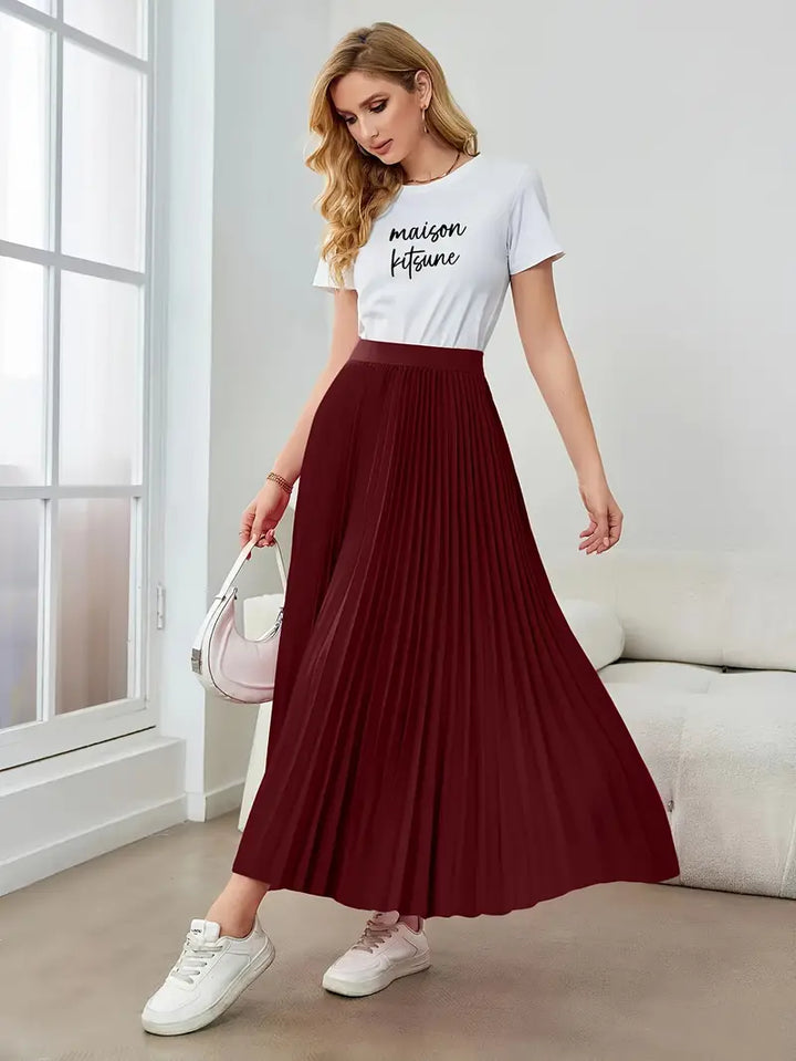 Mune Fashion | Casual Pleated Maxi Skirt