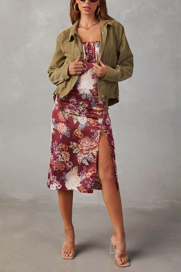 Mune | Checked Lapel Double-Button Two-Pocket Midi Jacket