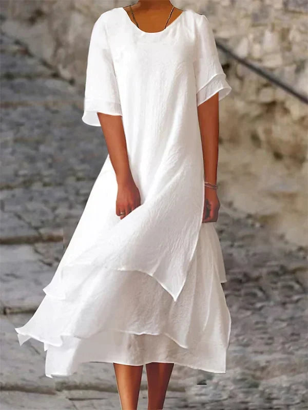 Chic Elegance Block Slit Dress