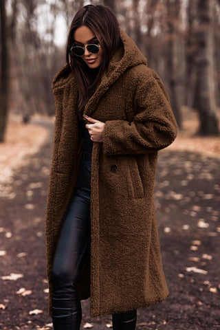 Mune | Trendy Long Teddy Coat with Hood