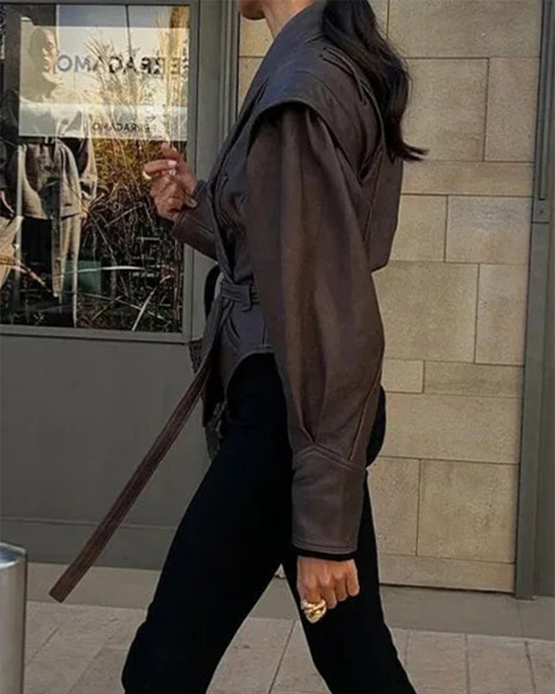 Mune | Leather Jacket with Long Sleeves
