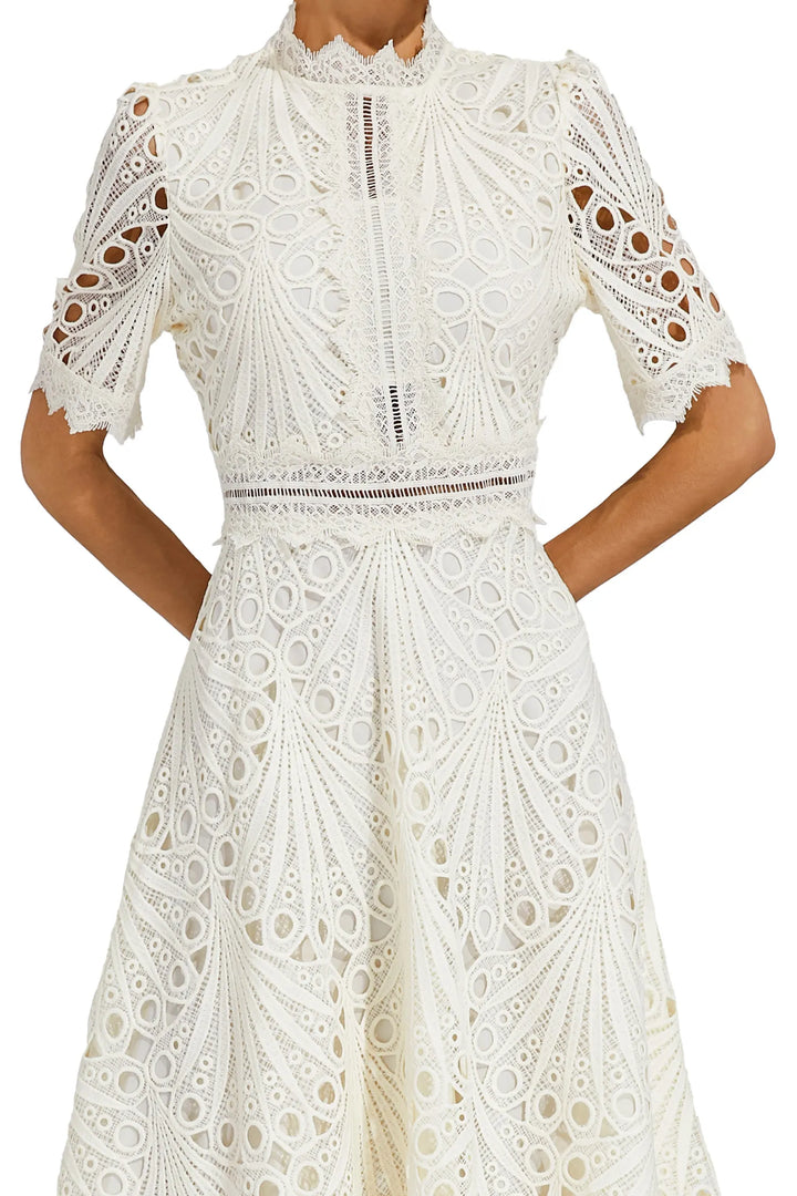 Mune | Elegant Lace Midi Dress for Women