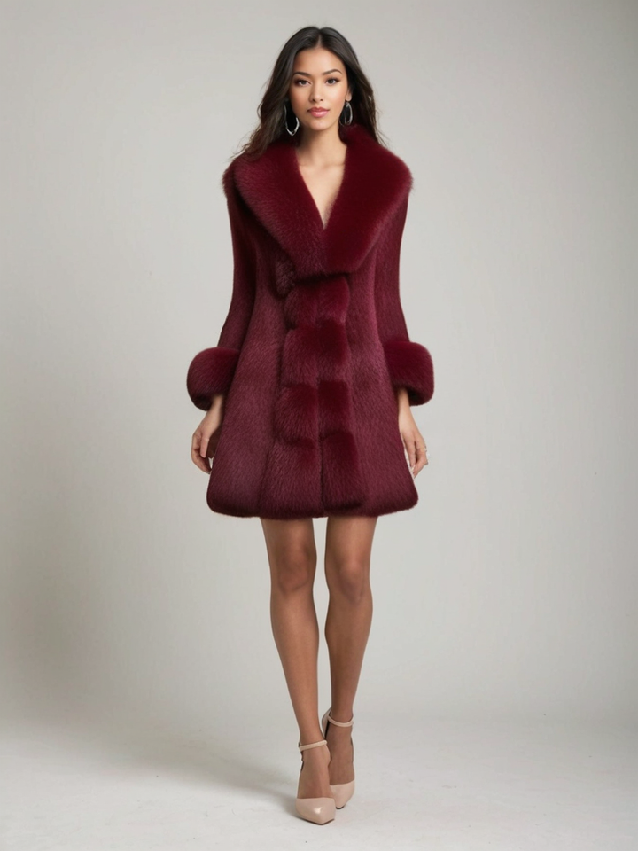 Mune | Winter Long with Contrast Collar for Women Ideal for The Cold Season