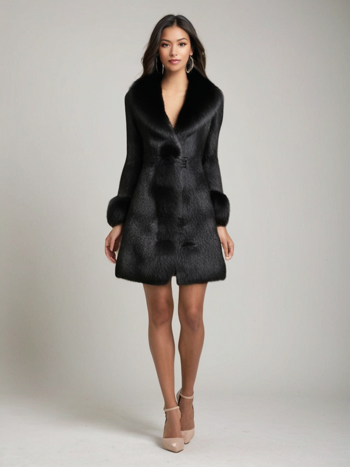 Mune | Winter Long with Contrast Collar for Women Ideal for The Cold Season