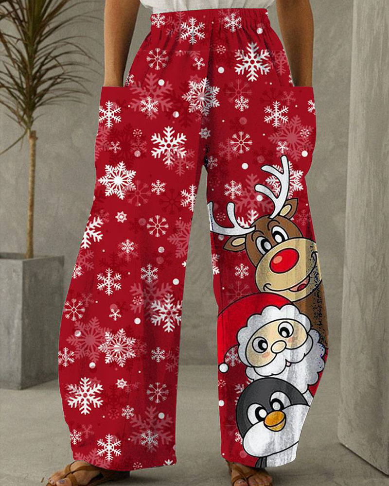 Mune | Christmas Print Leisure Pants
