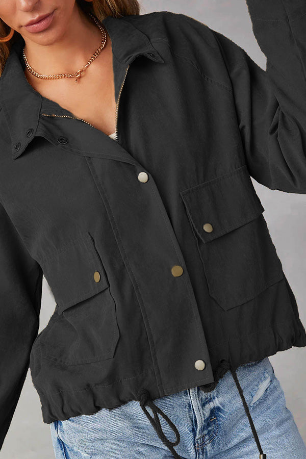 Mune | Checked Lapel Double-Button Two-Pocket Midi Jacket