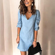 Mune | Casual dress with elegant V-neck