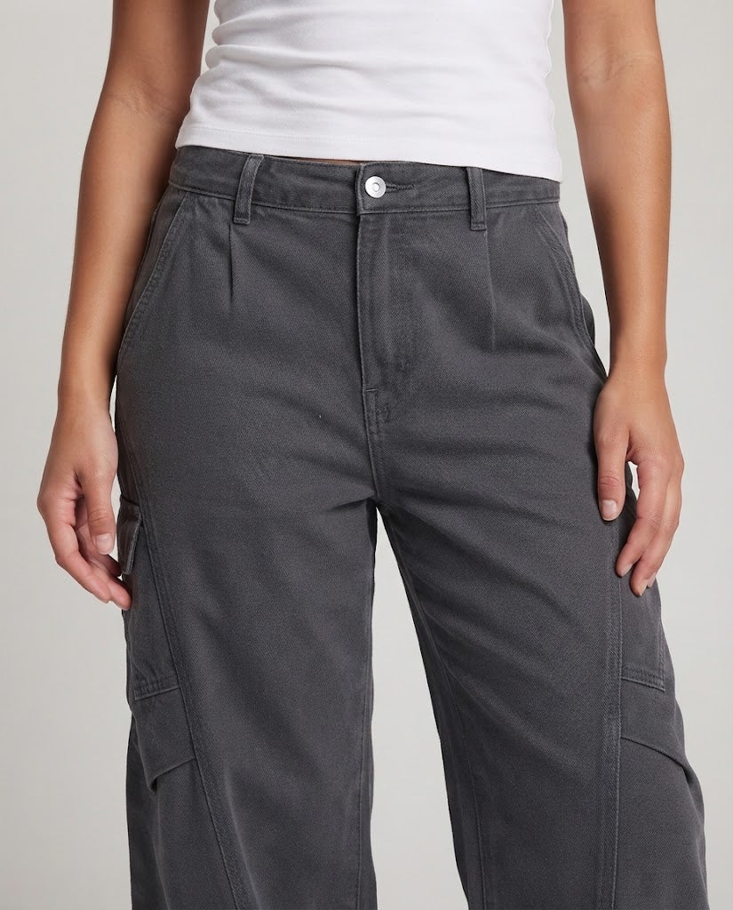 Women wide cargo pants with low crotch fit Mune Fashion