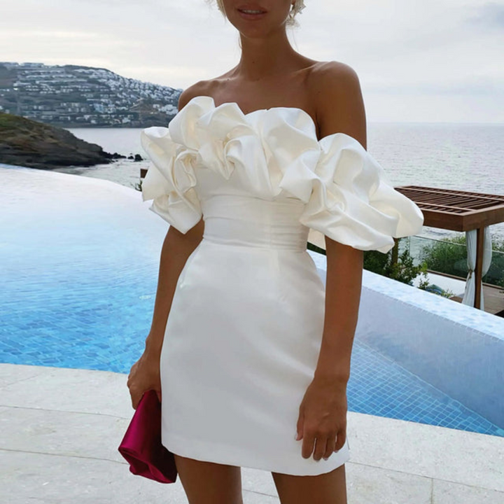 Mune Fashion  | Women Wedding Guest Ruffle Mini Dress